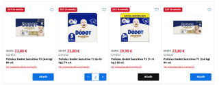 Pañales Dodot Sensite Oferta 2x1 + 15% extra en cheque en Carrefour grandes ofertas