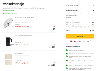 20% korting op bijna alles bij Hema