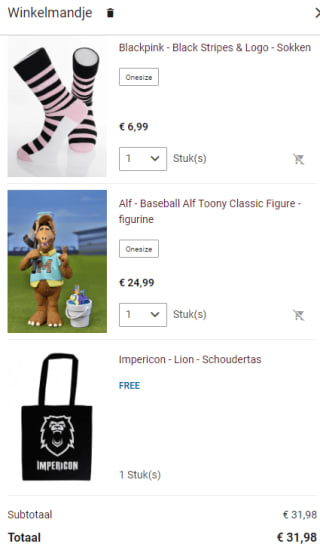 Gratis Impericon schoudertas bij besteding vanaf €30