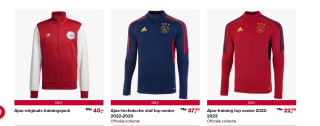 Sale bij Ajax op de Trainingscollectie Ajax 2022-2023 vanaf €19,50