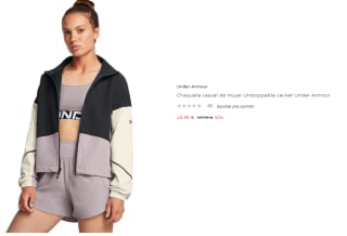 Chaqueta casual de mujer Unstoppable Jacket Under Armour por 43.95€