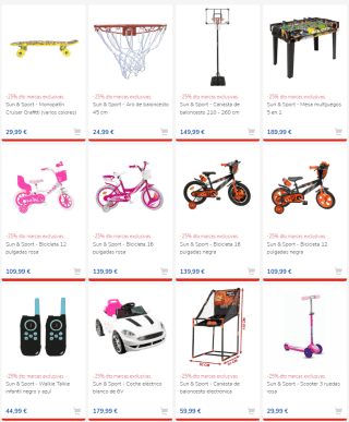 25% dto directo en Sun & Sport