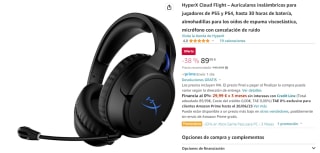 Auriculares Gaming inalámbricos HyperX Cloud Flight por 89.99€