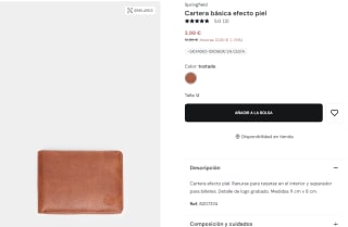 Cartera básica efecto piel por 3,99€