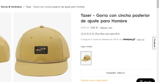 Gorra Quiksilver Taxer para hombre por 10.19€