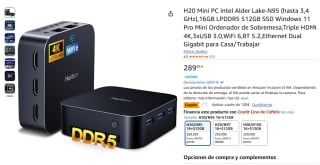 H20 Mini PC Ιntel Alder Lake-N95,16GB LPDDR5 512GB SSD Windows 11 Pro por 159,99€