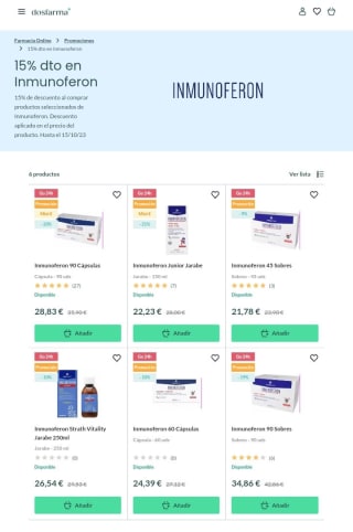 -15% de Descuento en Inmunoferon.