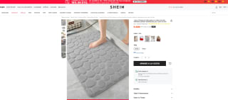 Alfombra de baño minimalista poliéster anti deslizante por solo 0,68€ en Shein