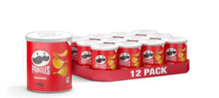 4 smaken Pringles chips: 12x 40 gram voor €7,74 bij Plein