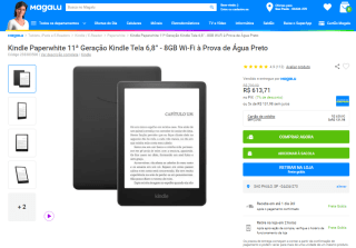 Amazon Kindle Paperwhite de 11ª Geração com 8GB - R$ 613,71