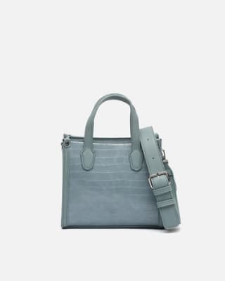 Bolso tote pequeño con asa bandolera y estampado animal print Silva por 7,80€