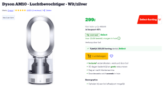 [Select] Dyson AM10 Luchtbevochtiger wit/zilver