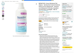 Crema BEPANTHOL Hidratante Piel Atópica por solo 15,36€