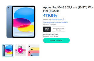 Apple iPad 10,9" (2022) Wi-Fi (10ª Gen) por 479,99€