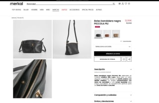 Bolso bandolera negro PICCOLA PIU por 12,19€