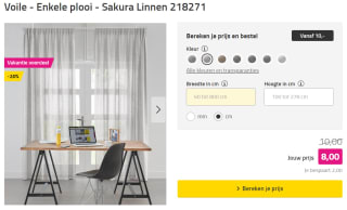 Tot 20% korting op gordijnen en meer bij bij Veneta