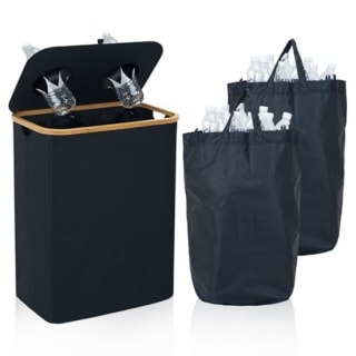 Contenedor de Reciclaje ROSOS 150L con Dos Compartimentos y Tapas por 9.99€