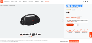 Caixa de Som da JBL, modelo Boombox 2 - R$ 2.399