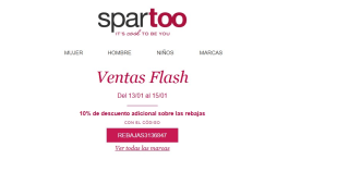 10% descuento extra en las rebajas de Spartoo