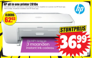 HP all in one printer 2810e voor €36,99 bij Dirk