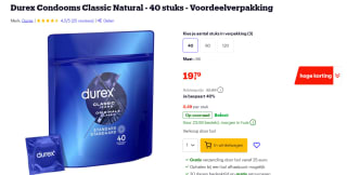 Durex Classic Natural 40 stuks voor €19,79 bij Bol