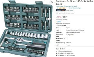 Brüder Mannesmann M29166 Dopsleutel En Bitset, 130-Delig voor €18,99 bij Amazon.nl