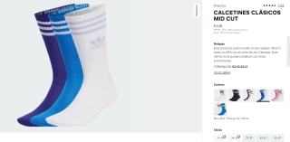 Adidas 3 pares de calcetines clásicos Mid Cut por 6,50€ mas en descripción