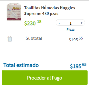 Toallitas Húmedas Huggies Supreme 480 pzas por $196 en Sam's Club