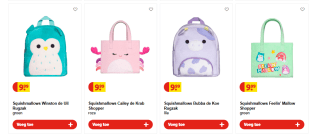 Diverse Squishmallow tassen voor €9,99 bij Kruidvat