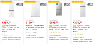 Electrodomésticos Hisense con 15% descuento EXTRA