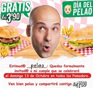 Gratis Burguer + patatas en todos los Pomodoros