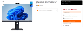 Alurin Flow AIO All in One Intel Core i5-12400/16GB/1TB SSD/27" + Windows 11 Pro por 749.99€