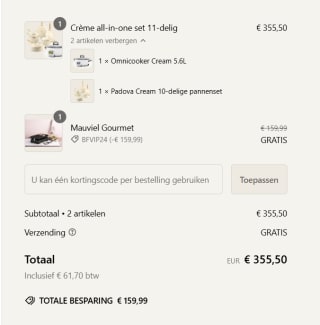 Greenpan 10-delige pannenset + Greenpan Omnicooker en een gourmetstel voor €355,50 bij Greenpan