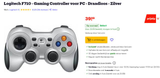 Logitech F710 - Gaming Controller voor PC voor €39,99 bij Bol.com
