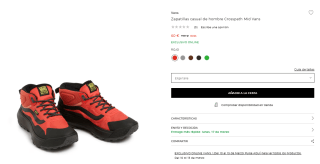 60% descuento en ropa y calzado Vans precios muy buenos