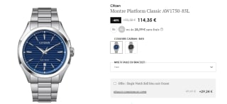 Citizen Reloj analógico para hombre Eco-Drive Solar por 114,35€
