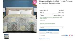 Seasons Collection Colcha con Relleno King por $349 en Costco