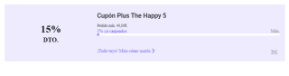 15% descuento Cupón Plus The Happy 5 Miravia