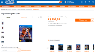 Jogo: Street Fighter 6 para PS4 - R$ 299,99