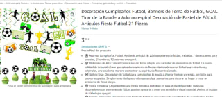 Decoración infantil para cumpleaños Fútbol por solo 3.99€