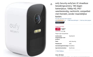 Eufy Security eufyCam 2C beveiligingscamera voor €59 bij Amazon