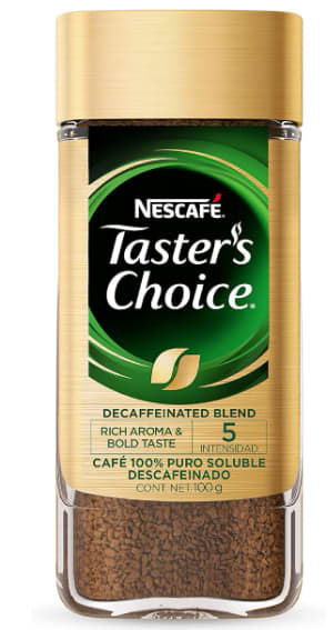 Nescafé Taster’s Choice Descafeinado 100g por $98.52 en Amazon