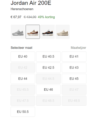 Jordan Sneakers laag 'AIR 200E'voor €67,97 bij Nike