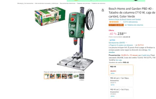 Bosch Home and Garden PBD 40 - Taladro de columna por 238,99€