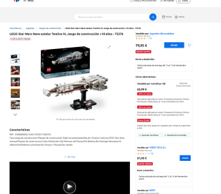 LEGO Star Wars Nave estelar Tantive IV +18 años 75376 por 44,79€