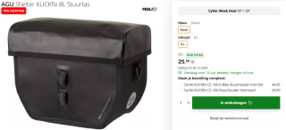 AGU Shelter KLICKfix 8L Stuurtas voor €25,50 bij 12GoBiking