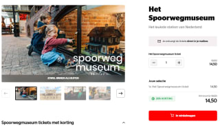 Tickets voor het Spoorwegmuseum voor €14,50