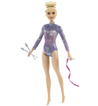 Barbie Quiero ser Gimnasta rítmica muñeca Rubia y Accesorios para niñas + 3 años Mattel GTN65 por 6,83€