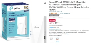 Tp-link Repetidor WiFi RE500X-AX1500 por 36.92€