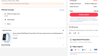 Pulsera HONOR Band 9 de Actividad 1.57" SpO2 96+ Modos Spor 5ATM 14 Días Autonomía por solo 21,14€